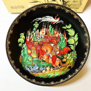 Russian Fairy Tales Hand Painted Collector Plate #2965 Signed 1988